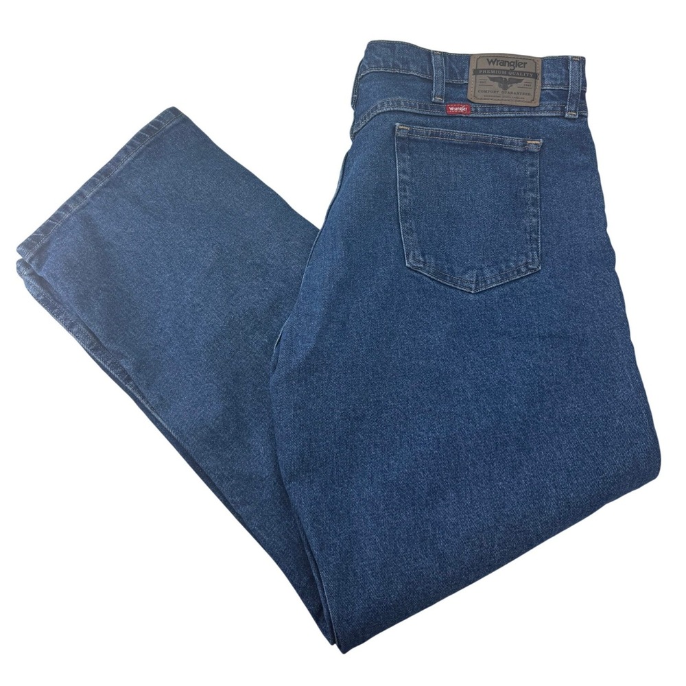 Wrangler Mens Five Star Heritage Relaxed Fit Jeans 38x30 Dark Wash 1097FXVMI NEW